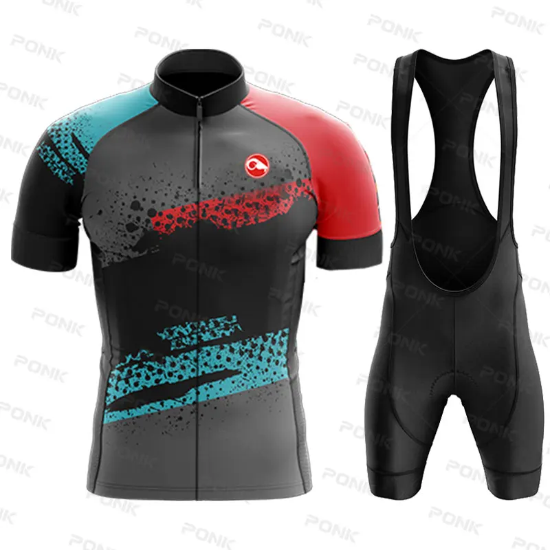 

2023 Pro Cycling Jersey Set Men Cycling Set Outdoor Sport Bike Clothes men Breathable Anti-UV MTB Bicycle Clothing Wear Suit Kit