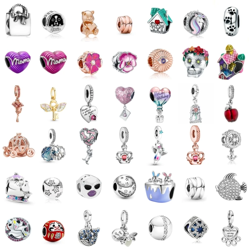 

Halloween Pumpkin Skull Head Dog Bears Beads Suitable for Pandora Original Women's Bracelets Jewelry Accessories Birthday Gifts