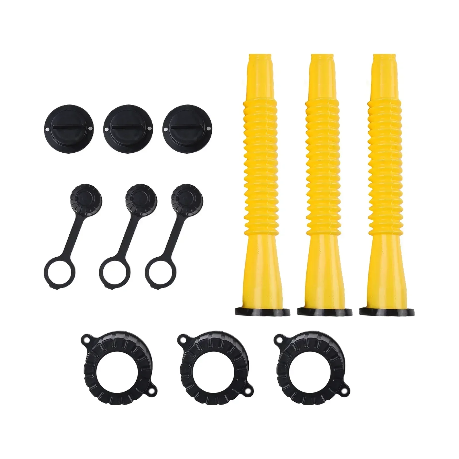 Kit Ricambio Tappi Per Tanica Benzina: Tappo Beccuccio, Tappo Sfiato E Guarnizione - Compatibile Con Gott, Rubbermaid, Scepter, Midwest E Molte Altre