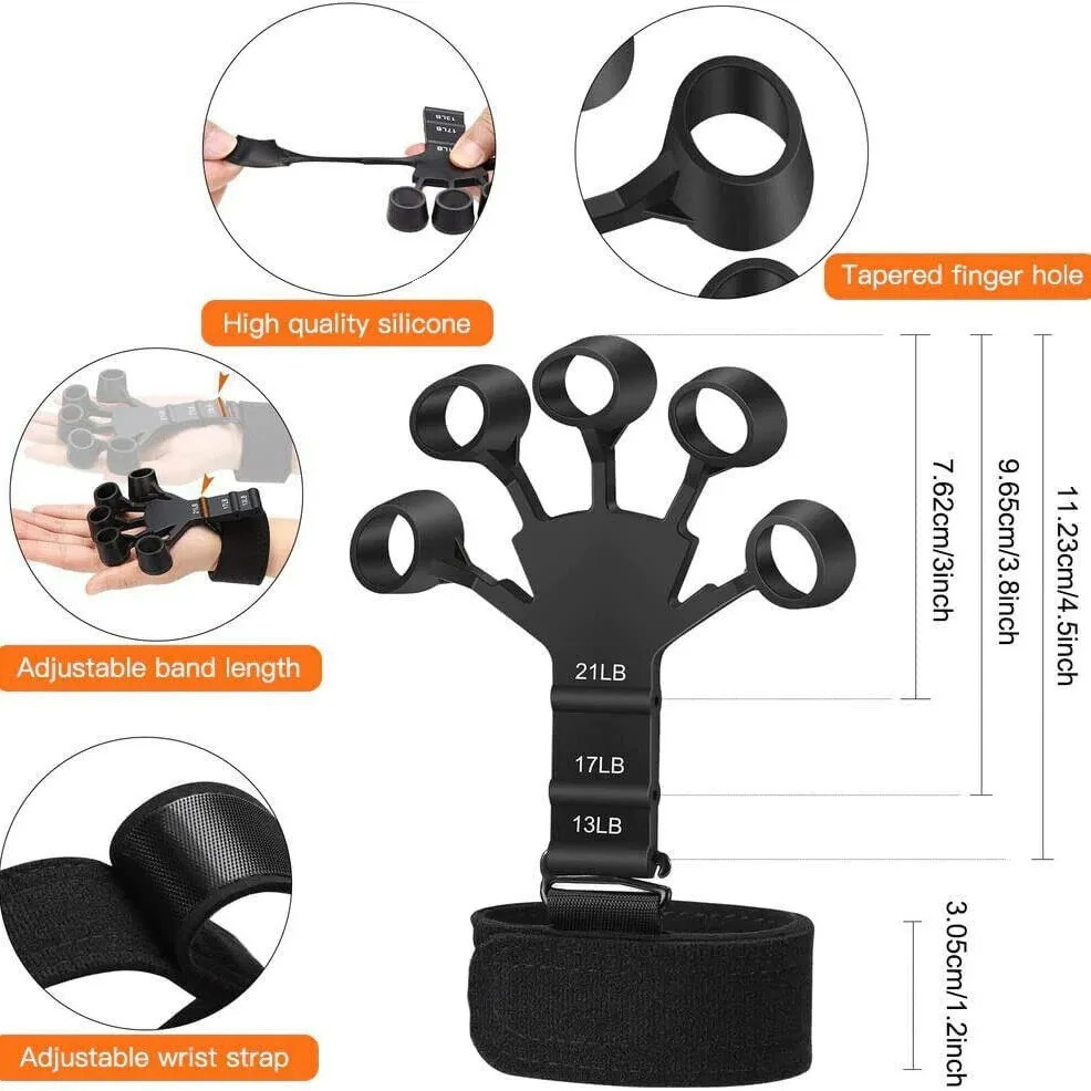 Finger Exerciser Finger Gripper Guitar Exerciser 6 Resistant Levels Recovery Physical Tools Hand Strengthener hand strengthener finger strength trainer finger trainer hand grip trainers hand grip exerciser hand trainer hand exerciser