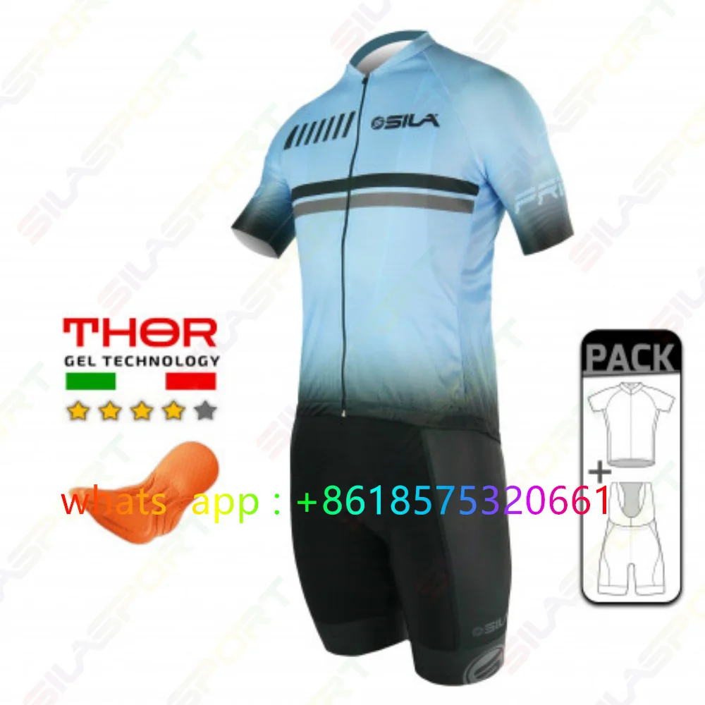 

2024 SILASPORT Men Cycling Jersey Sets Summer Short Sleeve Quick-dry Bike Suit Maillot Ciclismo Hombre Pro Team Racing Uniform