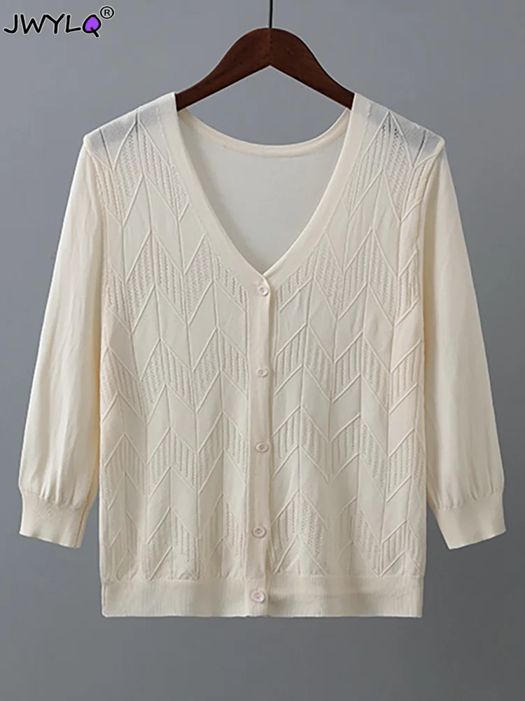 

Милый трикотажный кардиган для девочек, новинка 2023, женская трикотажная одежда с V-образным вырезом, Милая женская модная короткая однотонная тонкая кофта