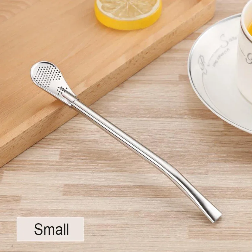 Stainless Steel Reusable Filtered Straw Spoon