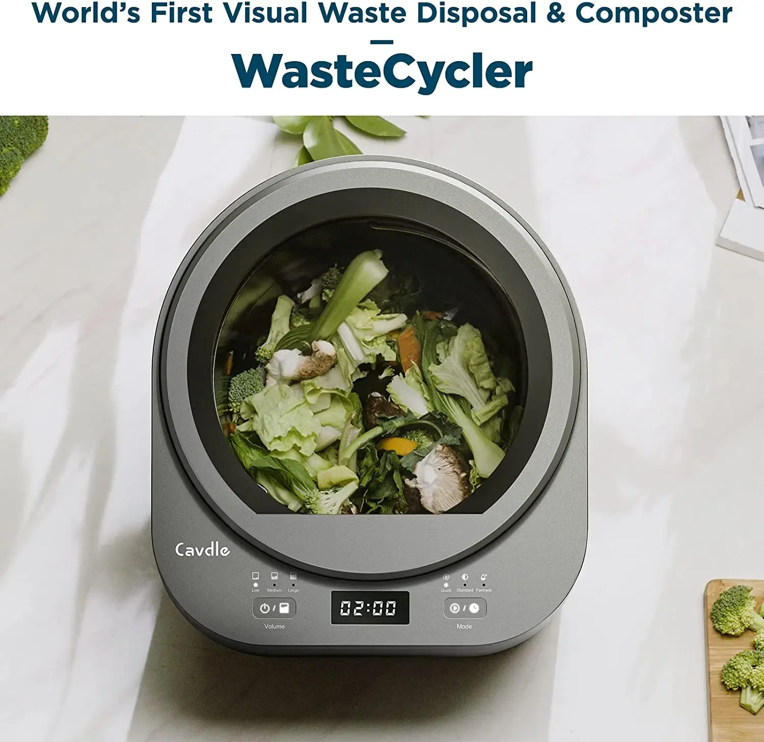 Factory-Made ABS Stainless Steel Electric Kitchen Waste Composter Eco-Friendly Commutator Motor Automatic Function Household Use 3