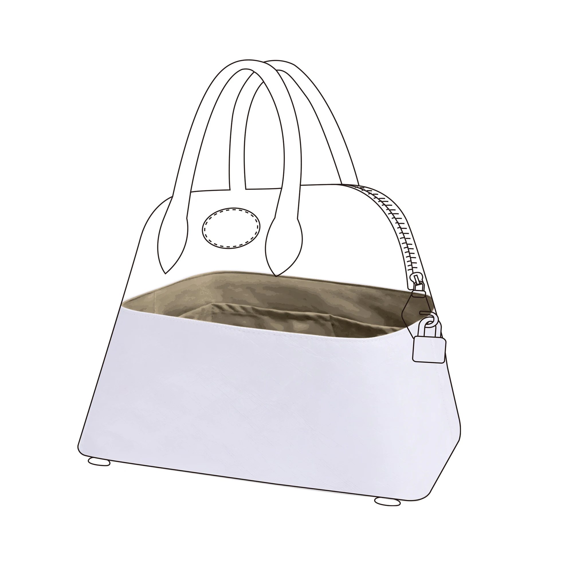 thumbnail image 1 of Organizador de bolsos liviano DGAZ para bolso Bolide de Hermes, interior de bolso de seda y papel Dupont para bolsos de lujo, 1 of 5