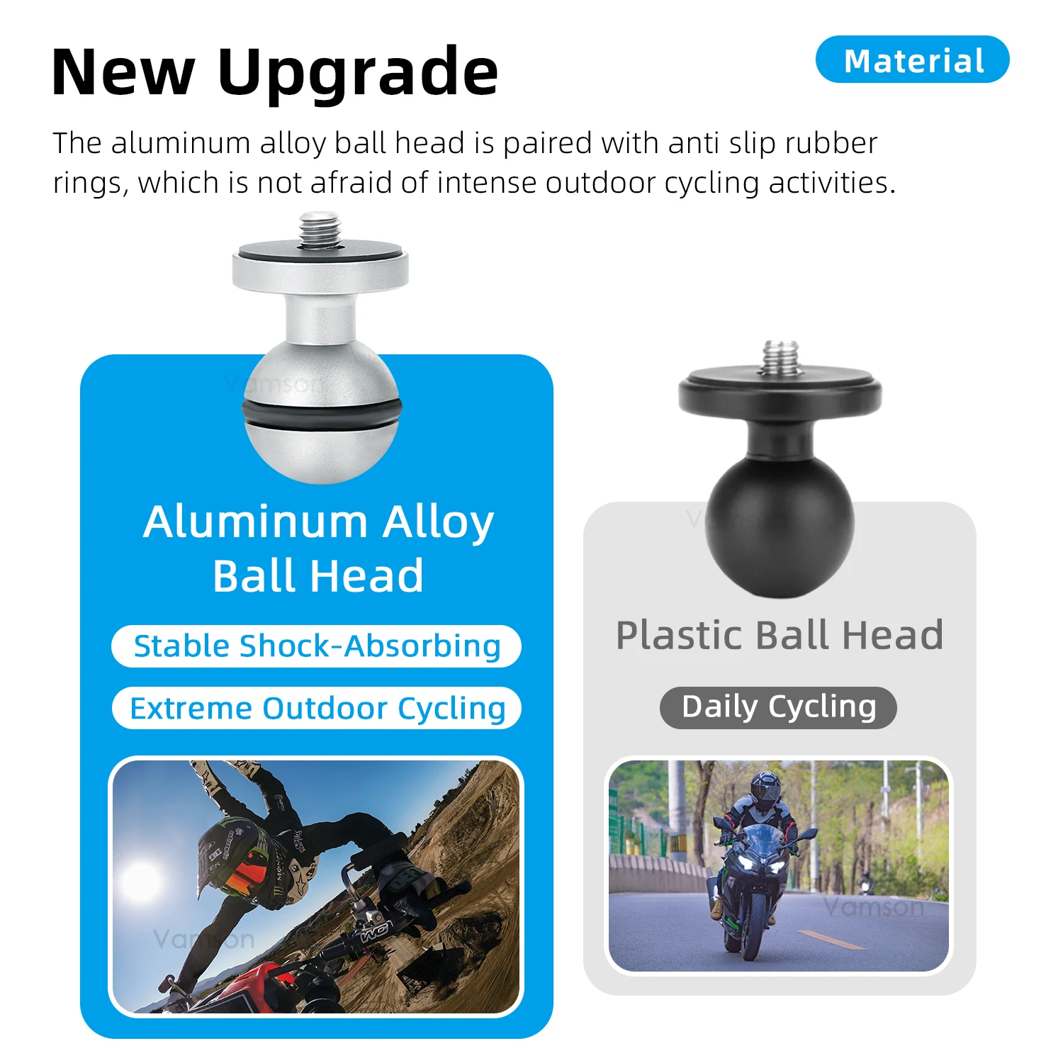 Vamson-suporte de Celular para Motocicleta e Iphone Suporte Gps Acessórios para Gopro 11 Insta 360 x3 Dji Drift Sjcam Eken - Image 3