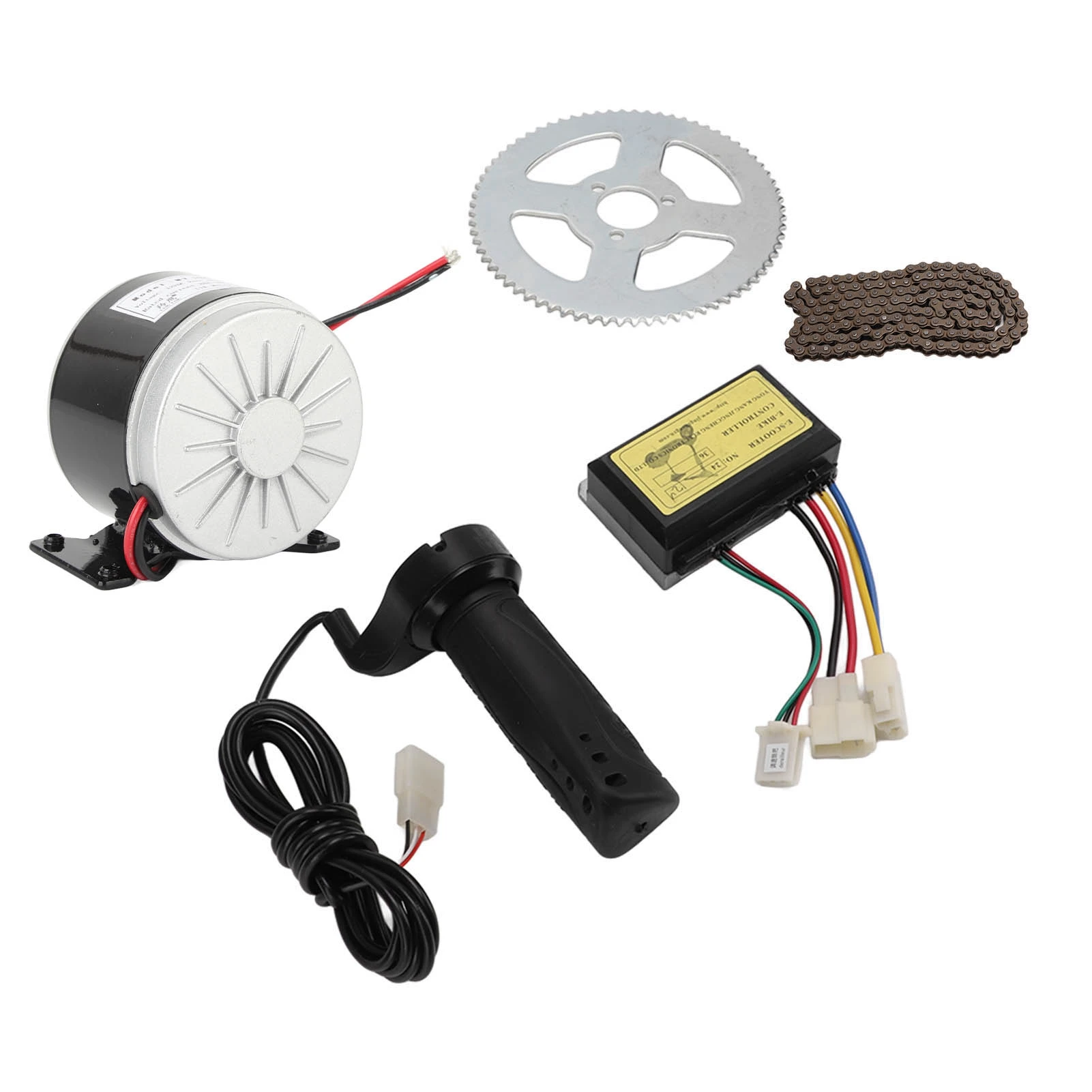 Kit Motore Elettrico 12V 250W Per Bici - Con Controller, Catena E Manopola Acceleratore, Per Conversioni Fai-da-te