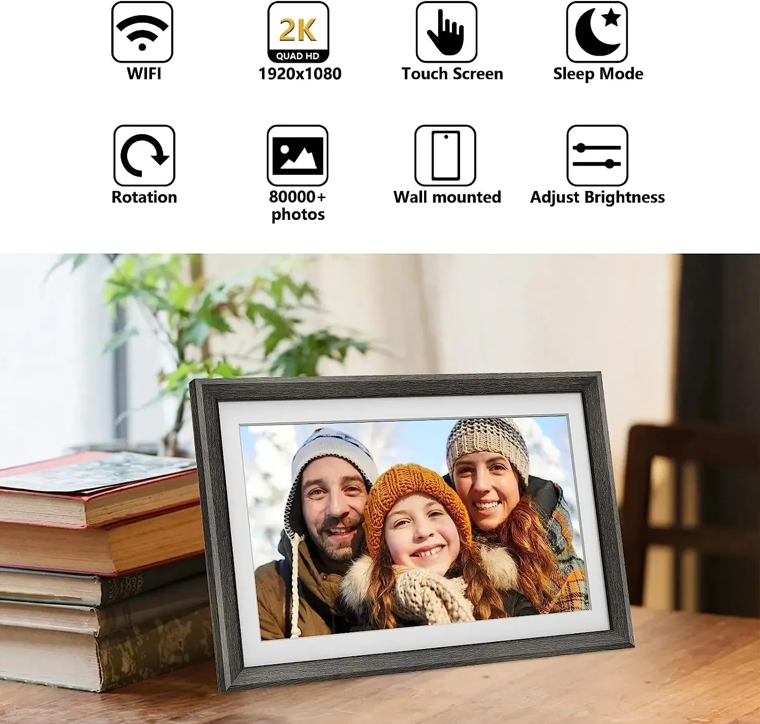 Description Picture 2 of itemDigital Picture Frame Farmeo 10.1Inch 32GB Smart WiFi Digital Photo Frame with 1280x800 IPS HD Touch Screen For Family Xmas Gift