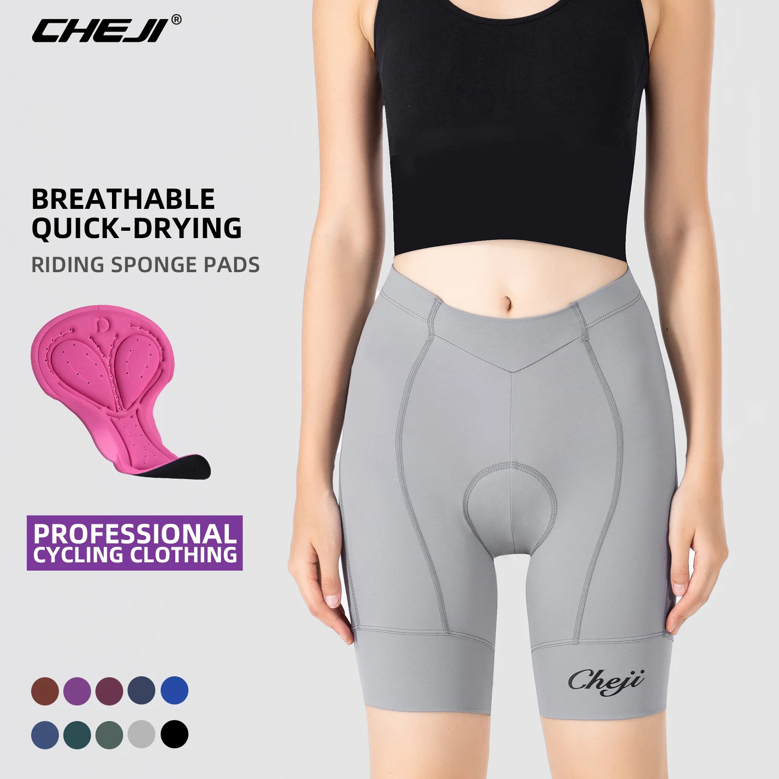 CHEJI New Women Cycling Shorts Equipment Running Sports Biker Bicycle Shorts Women Bicicleta Pants Quick Dry Spandex cycling shorts