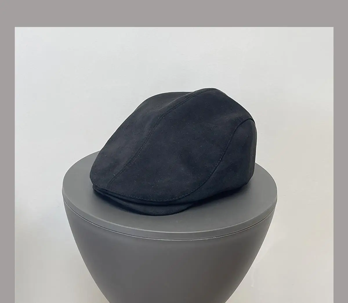 Schirmmütze Wildleder Visier Damen mütze Britischer Stil Zeitungs jungen mütze Winter mützen für Frauen Männer Vintage einfacher Hut feste Maler mütze neu – Detail 8