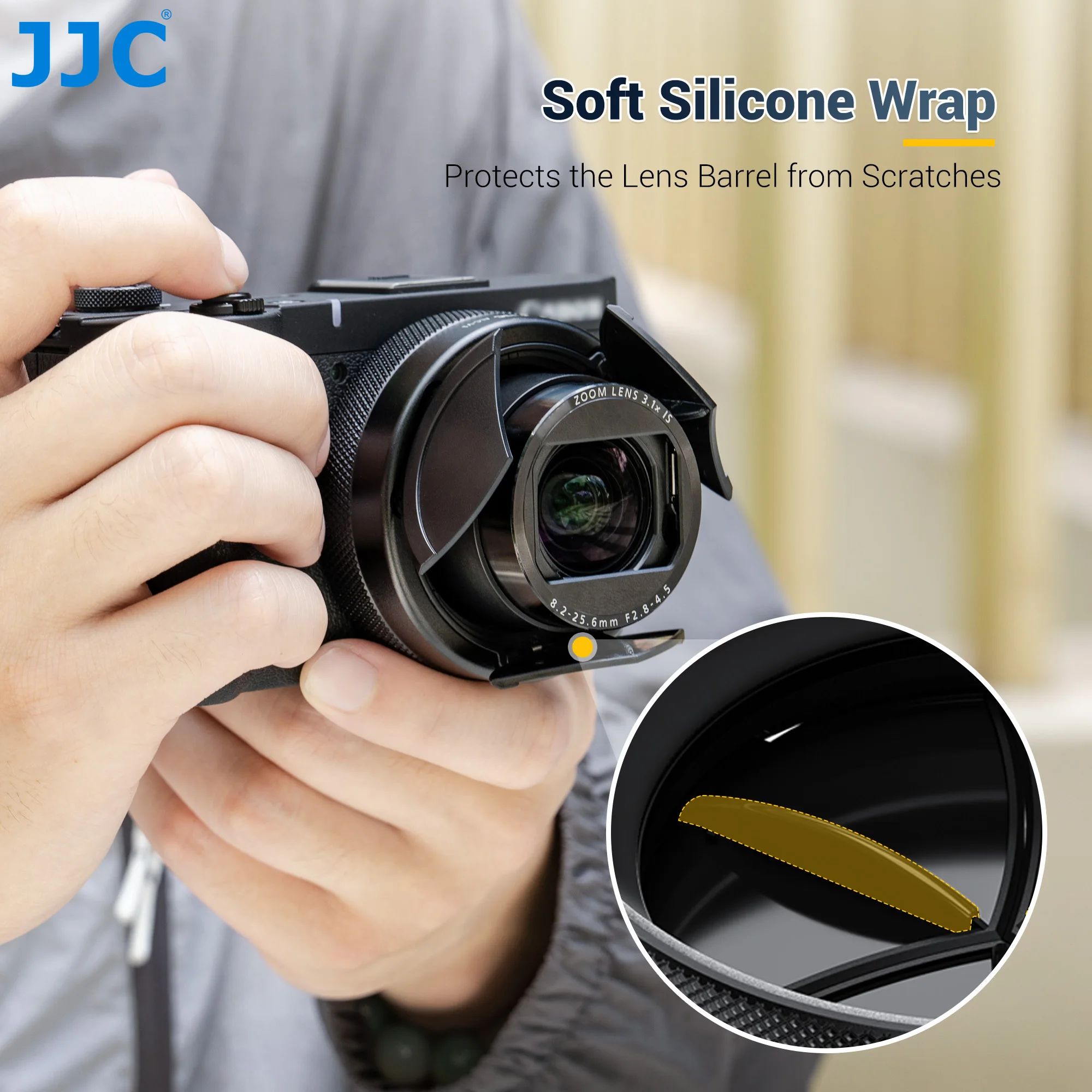 JJC オートレンズキャップカバー Canon PowerShot V1 Vlog カメラ回転