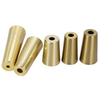 Furniture Leg Cover Foot Solid Copper Tip Brushed Brass Table Chair Cylinder/Cone Cap Protect Decor Bottom Safe Pad 4