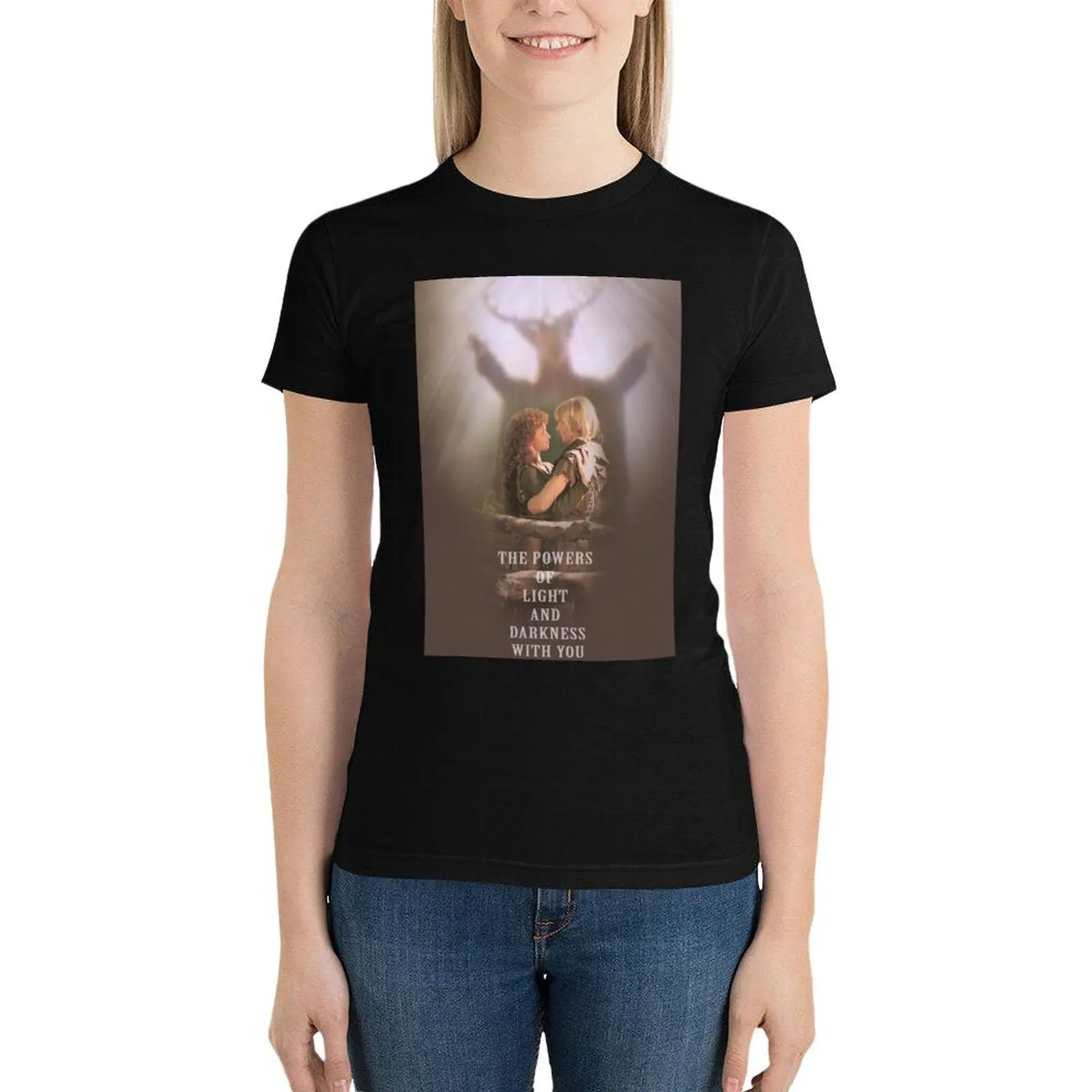 

Женская футболка с принтом Robin of Sherwood Herne's son with Lady Marian