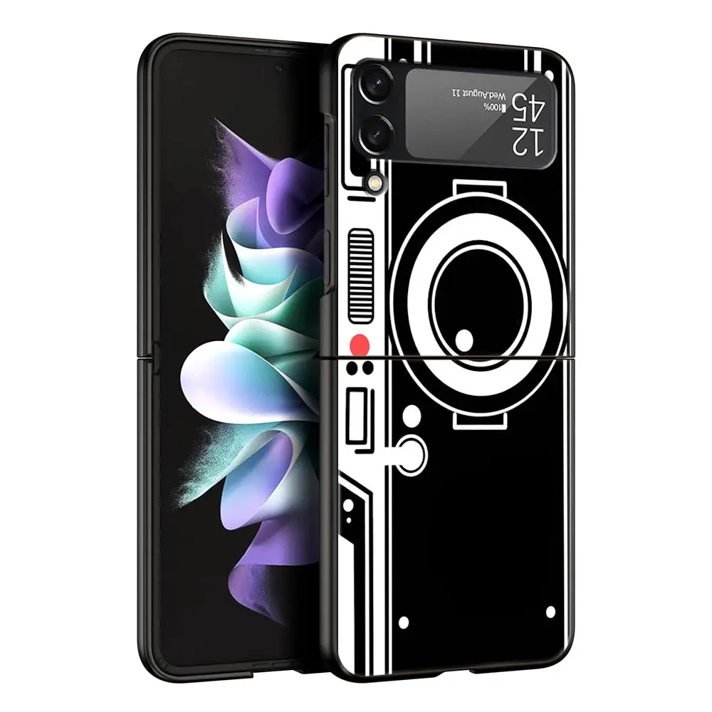 Vintage Tape Camera Design Black Hard Shell Phone Case