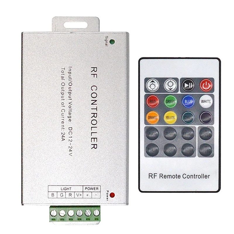 

5X LED Controller 12-24V Low Pressure RF Colorful 20-Key Remote Control RGB Light Bar Dimming Controller