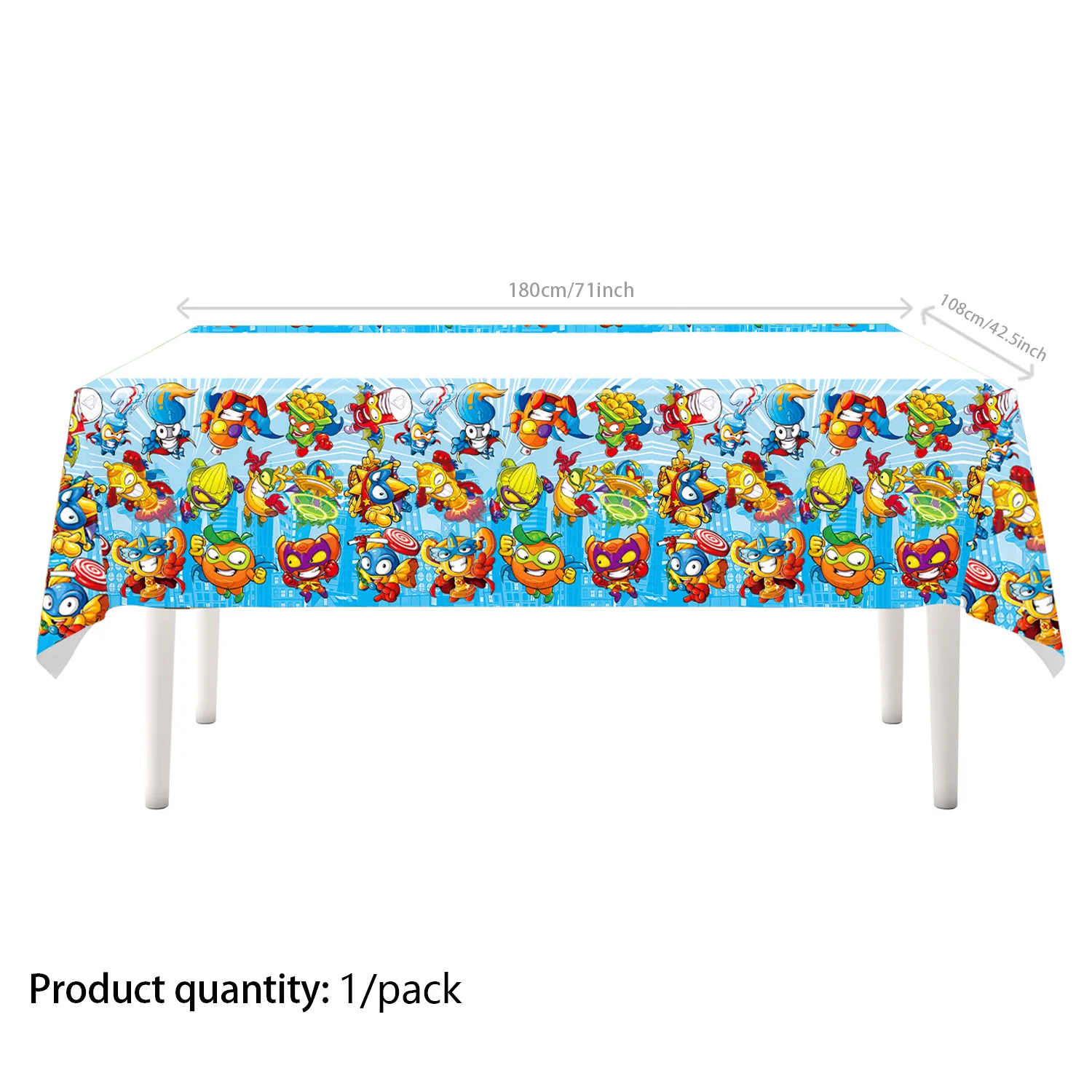 Superzings Birthday Party Tableware Set - Disposable Plates Cups Napkins and Tablecloth