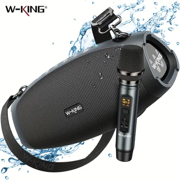 W-KING (120W PEAK)70W Portable Loud Bluetooth Speakers with Wireless Microphone,  Waterproof Outdoor Wireless Bluetooth 1