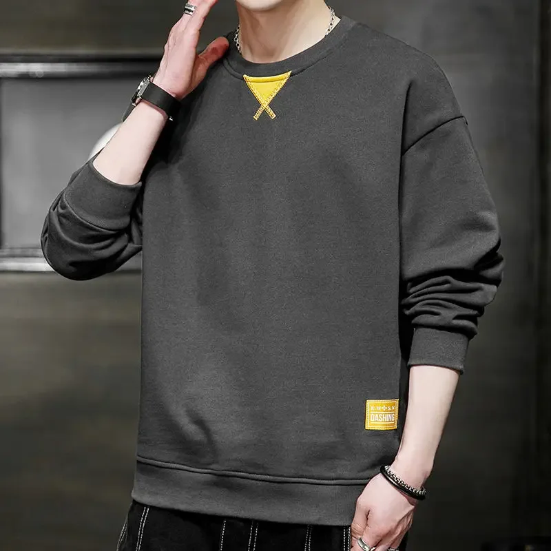 thumbnail image 1 of Sudadera con capucha de cuello redondo y cuello redondo sin capucha de estilo hip hop para hombre, ropa superior para hombre, jersey de estilo coreano, ropa de calle de lujo S Emo, 1 of 5