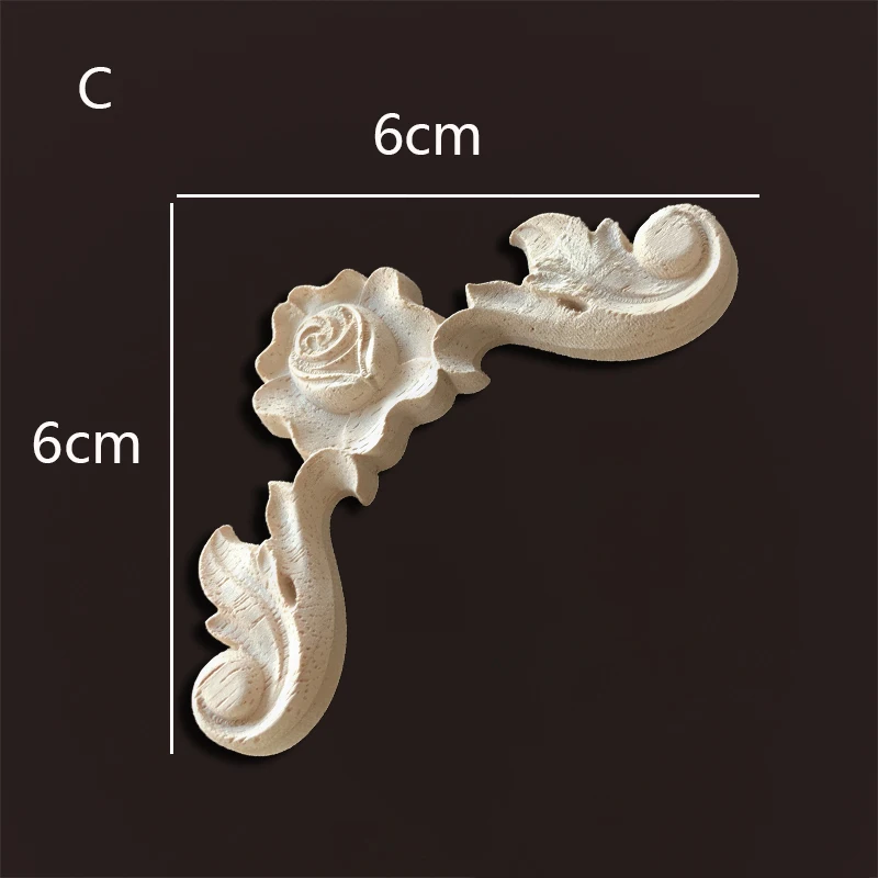 GORGECRAFT 5pz 2 stili In Legno Intagliato Applique Mobili In