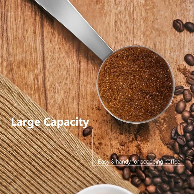 Moulin à Café,Haute Qualité 2 En 1 Cuillère à Café Cuillère à Mesurer Standard Double Usage