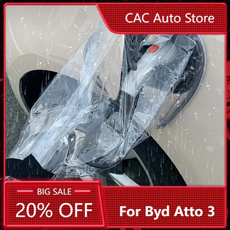 Car Charging Port Cover Charger Rain Bag Magnet Adsorption Waterproof Cover For Byd Atto 3 Accessories