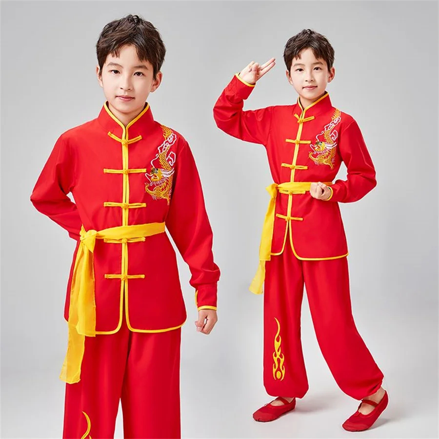 Kids Chinese Traditional Wushu Costume Clothing Sets Children Boys Girls KungFu Suit Tai Chi Martial Art Uniform Outfits chinese traditional costumes