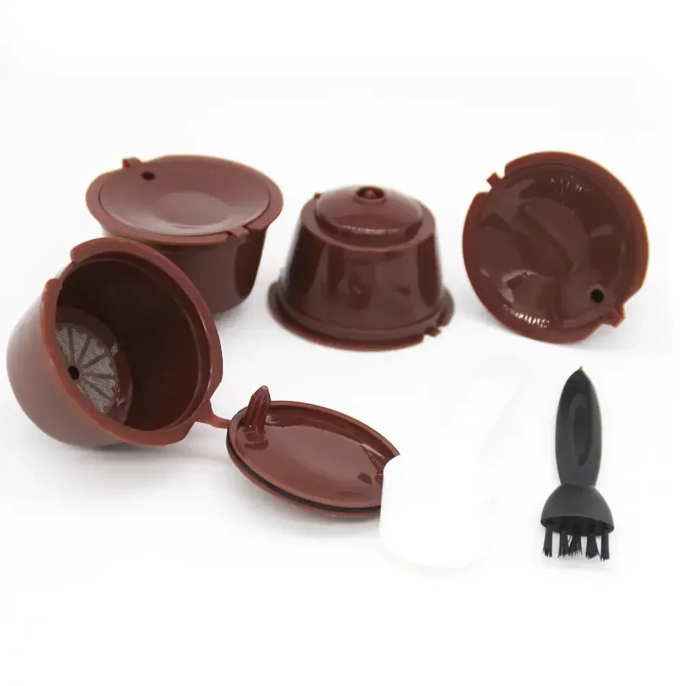 Reusable Coffee Capsule Kits for Nescafe Dolce Gusto Machine Refillable Capsules Pod Compatible Filter Cups Dispenser Supplies