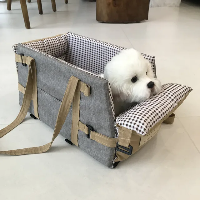Dog Car Seat for Small Dog Center Console Seat Pet Booster Seat for Car Safety Travel Puppy Portable Dog Carrier for Cats Bag 3