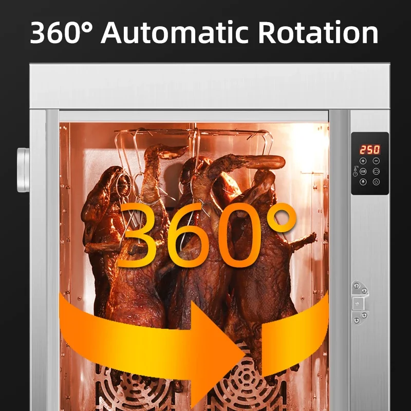 Microwave And Hot Air Convection Large Size High Efficient Digital Display Oven for Roasting Duck Chicken Lamb 6