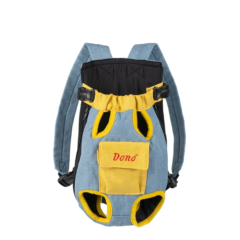 Canvas Pet Bag Dog Bag Portable Travel Backpack Outdoor Cat Mesh Cloth Chest Four Legged Backpack Travel Four Seasons Pet