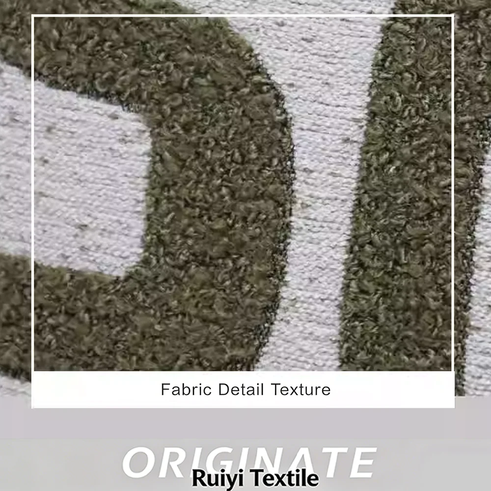 루이이 홈 데코 모던 불규칙 터프티드 그린/브라운 스트라이프 패턴 베개 커버 거실 소파 장식 쿠션 커버