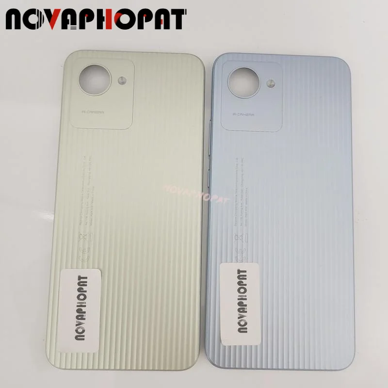 

Novaphopat для realme C30 Крышка батарейного отсека задняя зеркальная задняя крышка боковой кнопки громкости