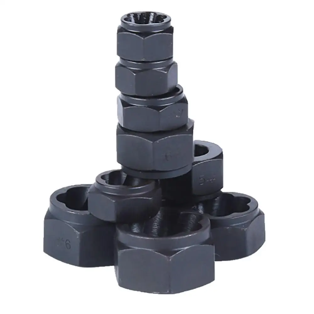 Wrench 10Pcs Metal Bolt Nut Remover Extractor Kit Damaged Stripped Socket Set