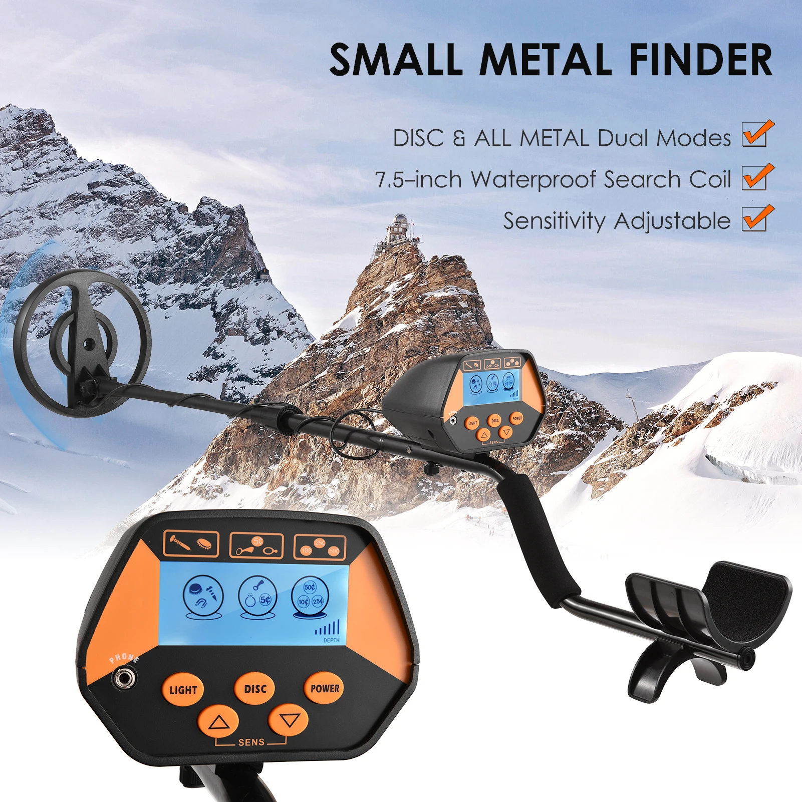 GC1070 Powerful Metal Detector Underground Metal Detector Gold