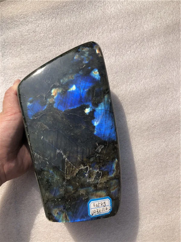 

3.25kg Natural Crystal Quartz Polished Gemstone Large Labradorite Stone with Blue Flash