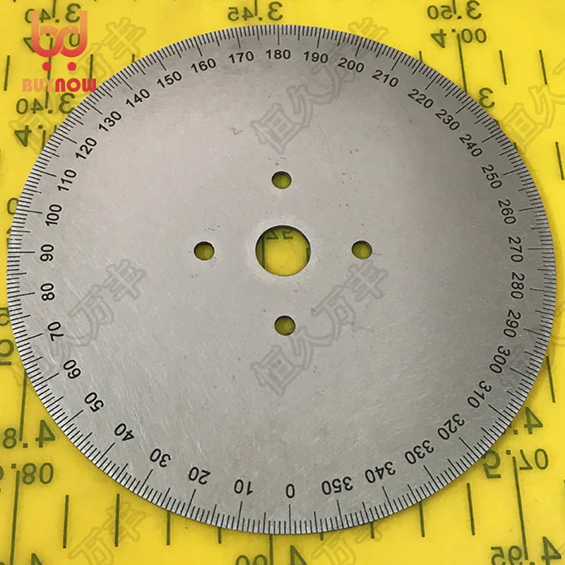 새로운 외경 120mm 다이얼 스케일 식별 다이얼 각도 측정 원형 디스크 각도기 기계 측정 도구용