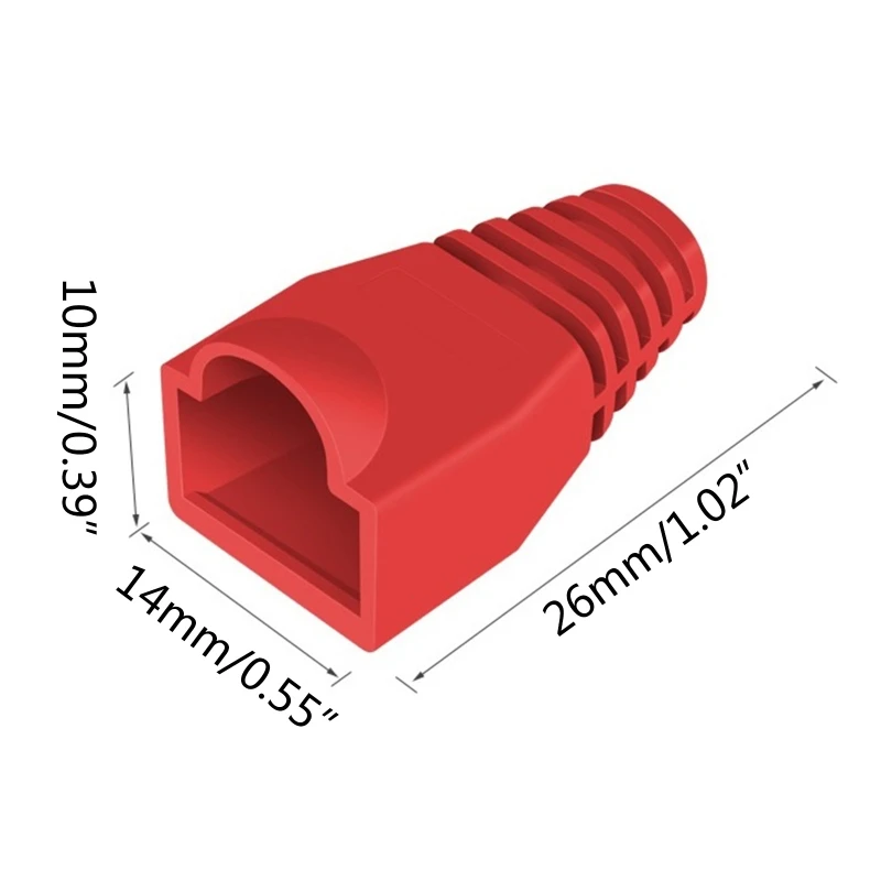100Pcs RJ45 캡 다채로운 TPU 부츠 외장 보호 슬리브 Cat6a Cat5 RJ45 네트워크 이더넷 케이블 커넥터 커버
