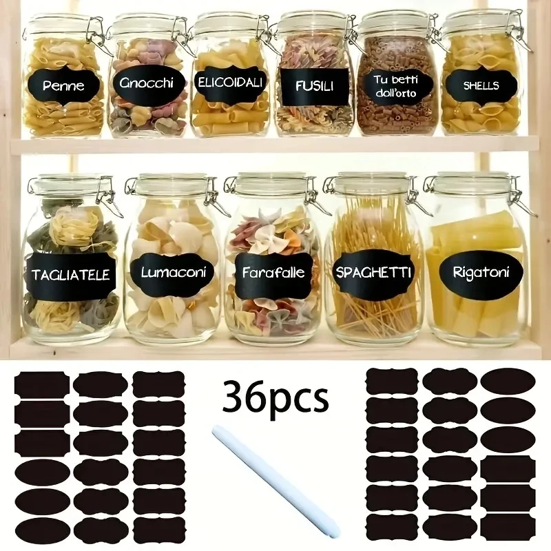 36/72/108 stickers for reusable seasoning labels, self-adhesive seasoning stickers