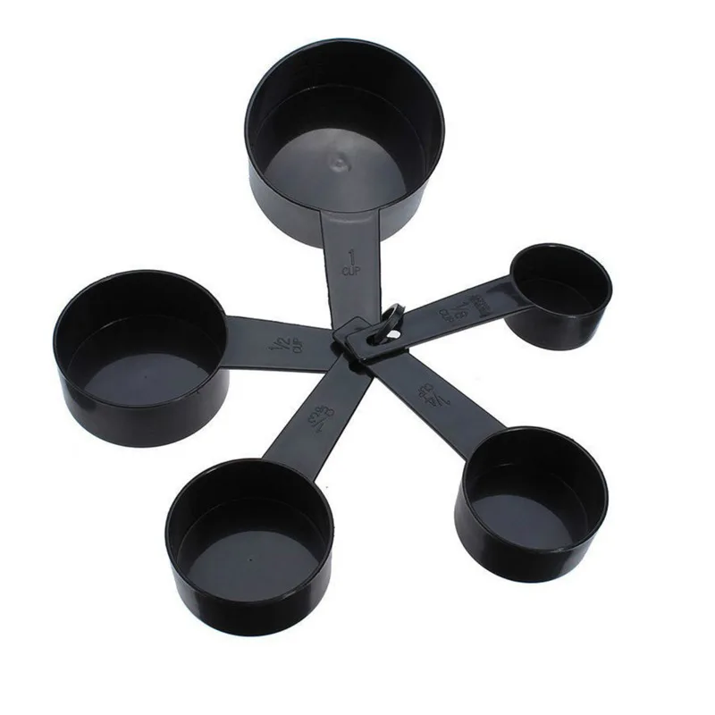 10PCS Black Set Plastic Measuring Spoon Measuring Cup Baking Weighing Tool Milk Powder Spoon Graduated DIY Household TMZ plastic measuring cup kitchen measuring spoons measuring spoon set measuring cup and spoon set