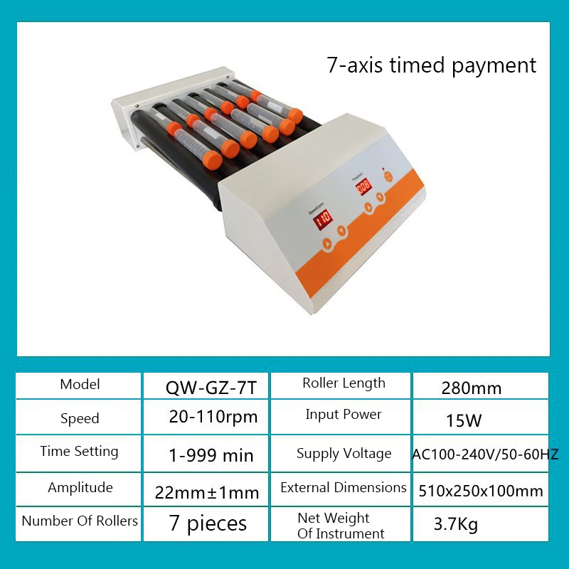 Roller Mixer Digital Display Timing Multi Tube Experimental Vortex Mixer Rotation