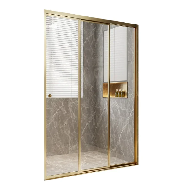 Triple Sliding Shower Door, Glass Wall Partition, Bathroom Partition, Home and Hotel Use, Hot Sale 5