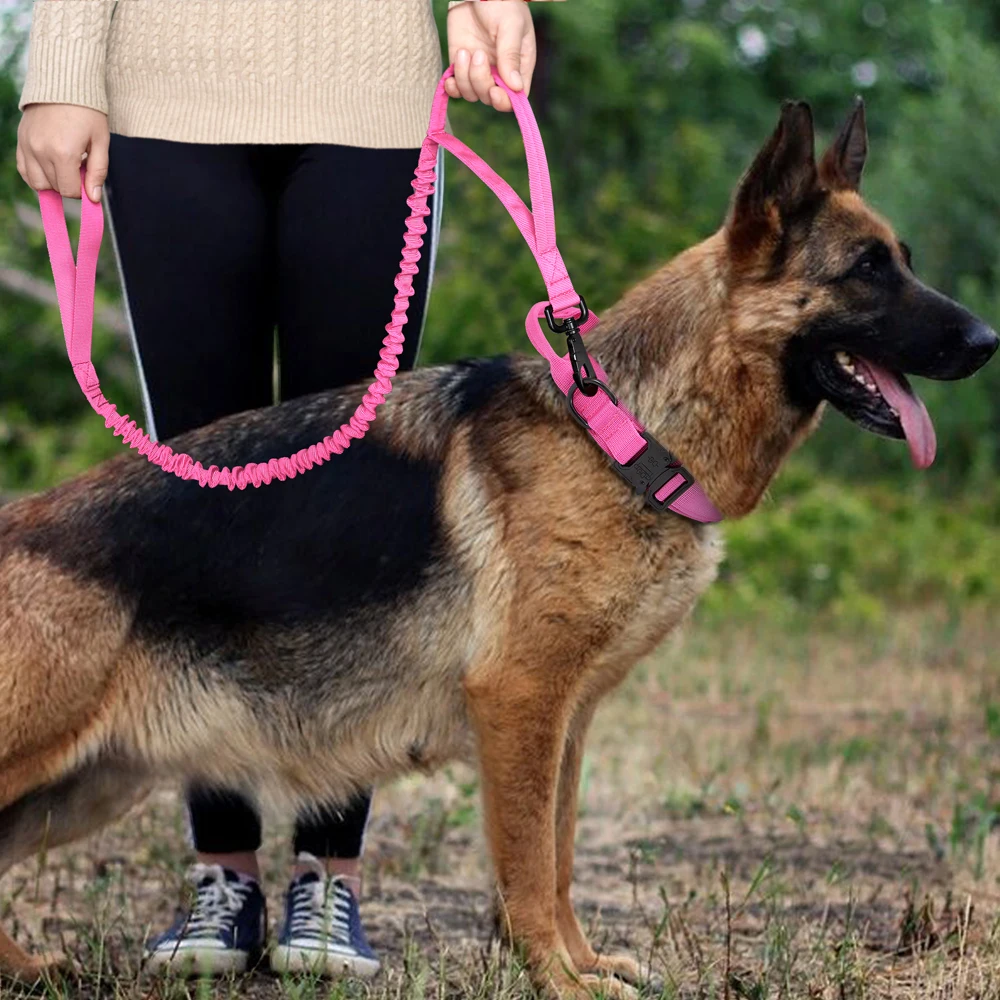 Coleira de cachorro tático durável conjunto coleira