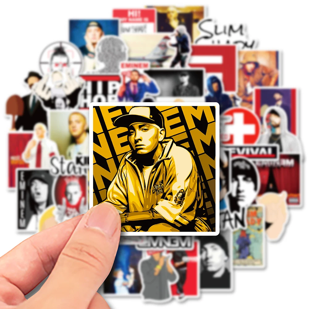 10/30/50PCS Hot Eminem Rapper Stickers Hip Hop Car Motorcycle