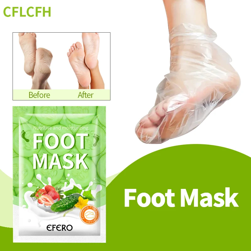 

Exfoliating Foot Mask Anti Drying Cracking Heel Peeling Dead Skin Remover Feet Moisturizing Pedicure Socks Cucumber Mask Spa