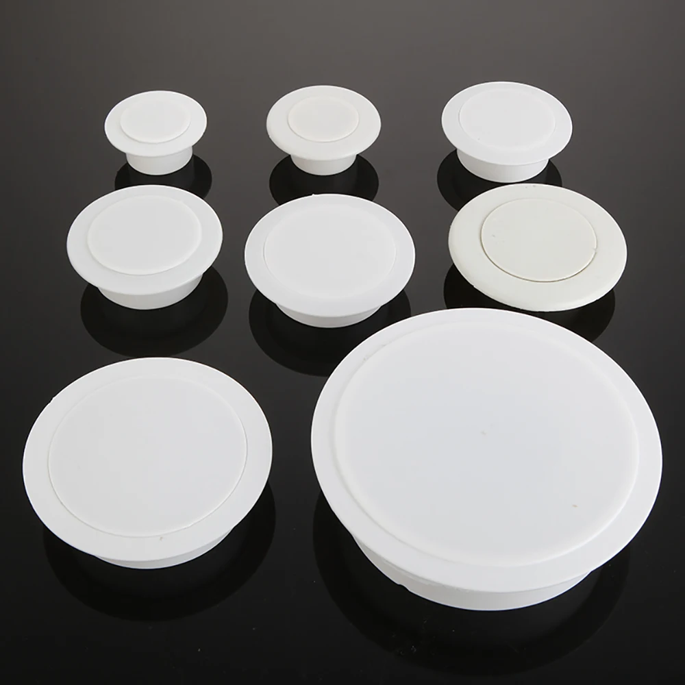 PATIKIL Aria Condizionatore Muro Foro Copertura 2pz Aria Condizionatore Blocco Foro Spina Decorazione Acqua Tubo Guarnizione Piastra Coperchio per 2 - 2,3 Diametro Foro Bianco