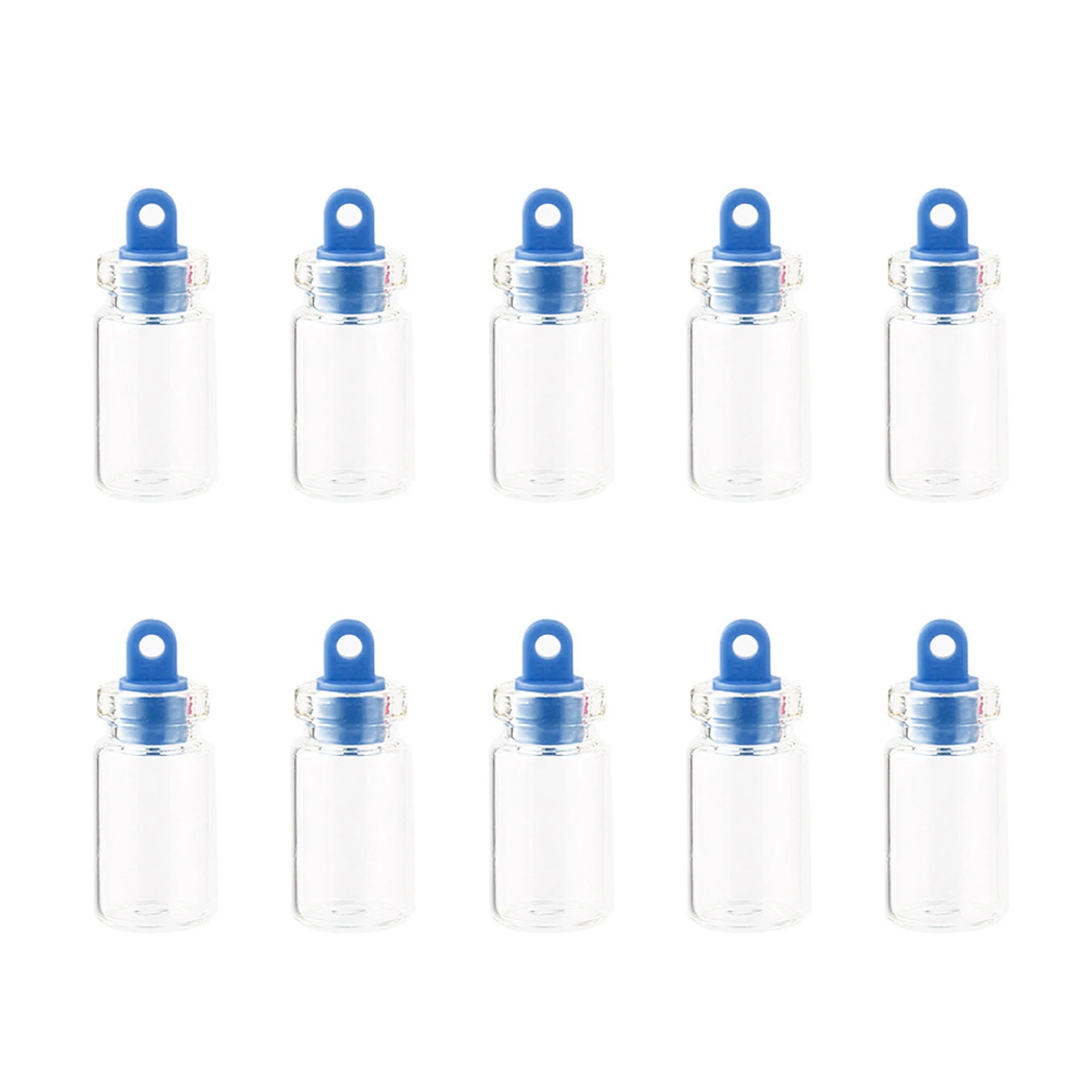 10pcs 1.5ml Small Mini Clear With Cork Ornaments Glass Bottle DIY Container Wishing Jars Decoration Wedding Message Vials