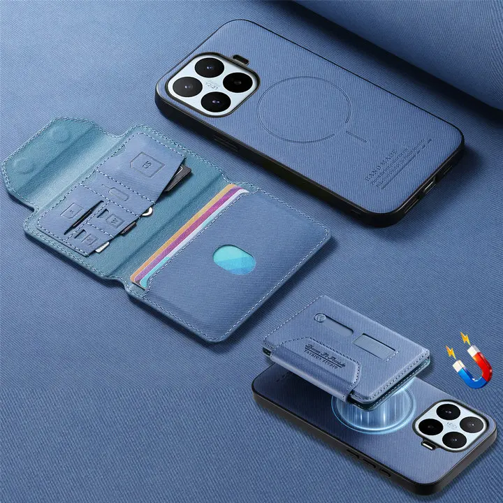 Premium Detachable Leather Wallet Magnet Case 5G Compatible