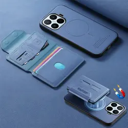 Premium Detachable Leather Wallet Magnet Case 5G Compatible - Moto Edge 70 Pro (Blue)