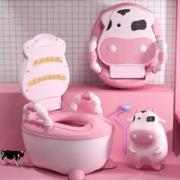 1-6 Years Old Children's Pot Cute Baby Toilet Seat Easy to Clean Baby Potty Portable Stool Boys And Girls Safe Trainer Seat WC 1