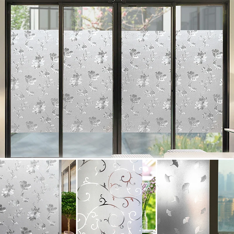 PVC Window Static Cling Window Film Removable UV Blocking Stained Frosted Privacy Opaque Glass Window Sticker Decals Home Decor 5